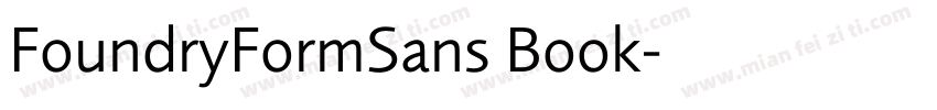 FoundryFormSans Book字体转换
